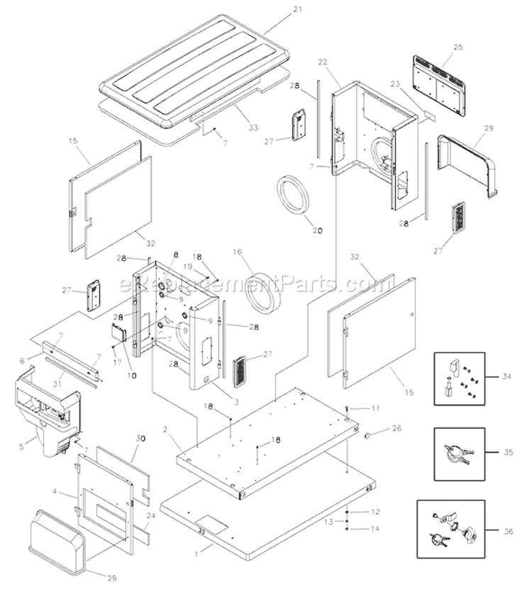 Page C Diagram and Parts List for 040227-0  Briggs and Stratton Generator